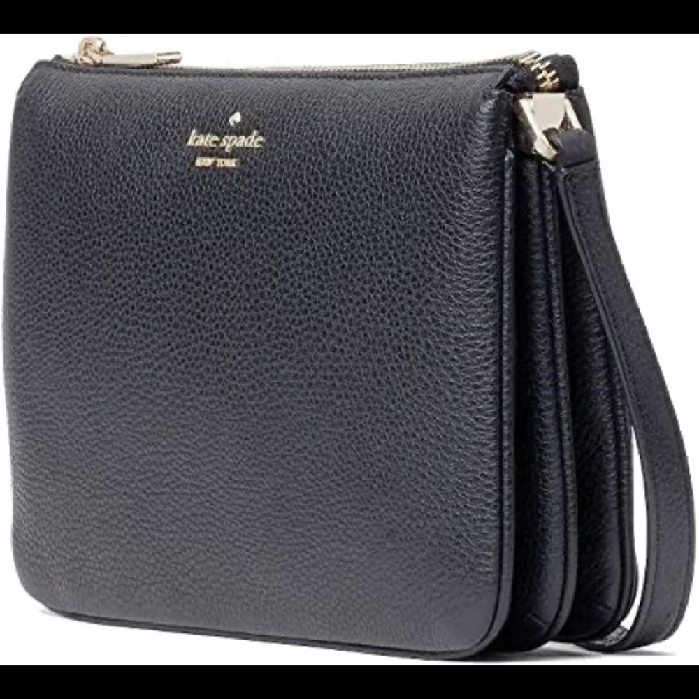 Kate Spade Black Triple Gusset Crossbody - Picture 3 of 5